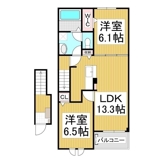 メゾン・サピー II(2LDK/2階)の間取り写真