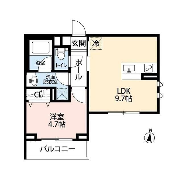 パルハウス祖師谷(1LDK/2階)の間取り写真
