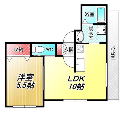 KS CUBE(1LDK/3階)の間取り写真