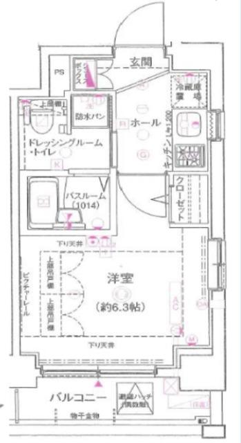 エステムプラザ品川アーバンヒルズ(1K/5階)の間取り写真