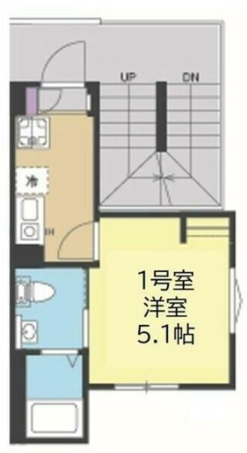 NORDUS AXIS(1K/2階)の間取り写真