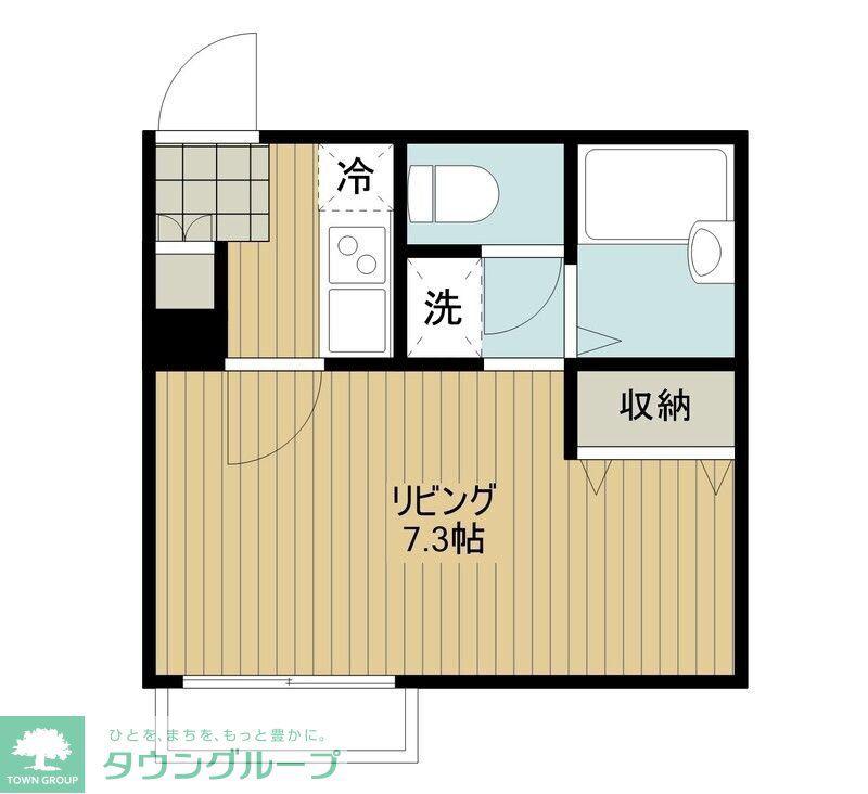 パルテンツァ七里(1K/1階)の間取り写真