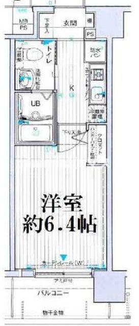 エスリード野田阪神駅前(1K/11階)の間取り写真