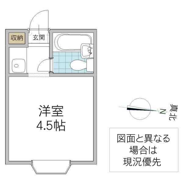 つくばビレッジII(ワンルーム/1階)の間取り写真