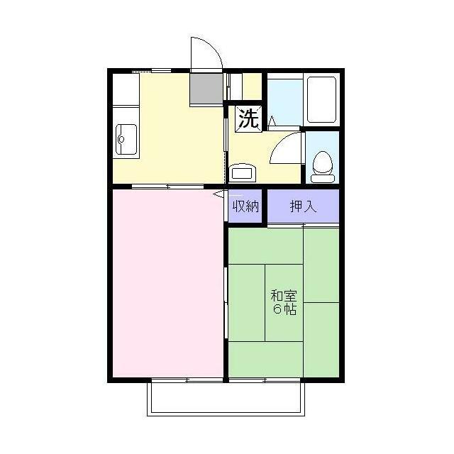 サンベルデ方木田(2K/1階)の間取り写真