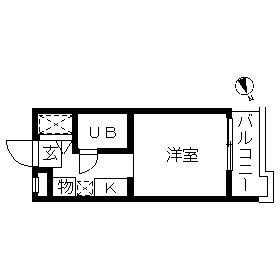 TOP高島平第3(ワンルーム/3階)の間取り写真