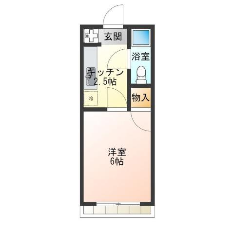 RIZEONE天神ノ森レジデンス(1K/5階)の間取り写真