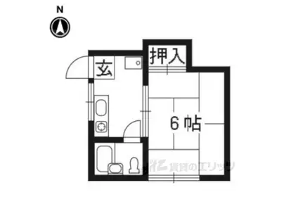 新栄荘(ワンルーム/2階)の間取り写真