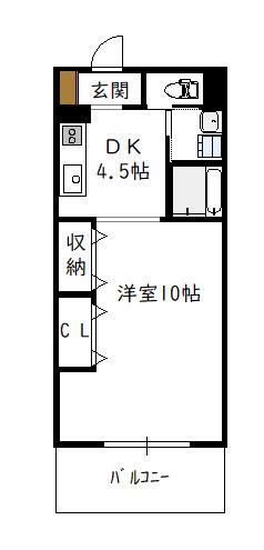 ワンリーフ マンション(1DK/1階)の間取り写真