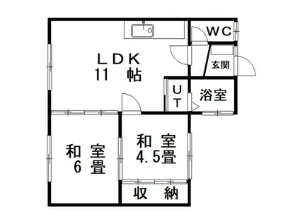 樋田マンション(2LDK/2階)の間取り写真