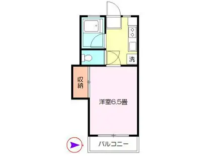富士マンション(1K/2階)の間取り写真