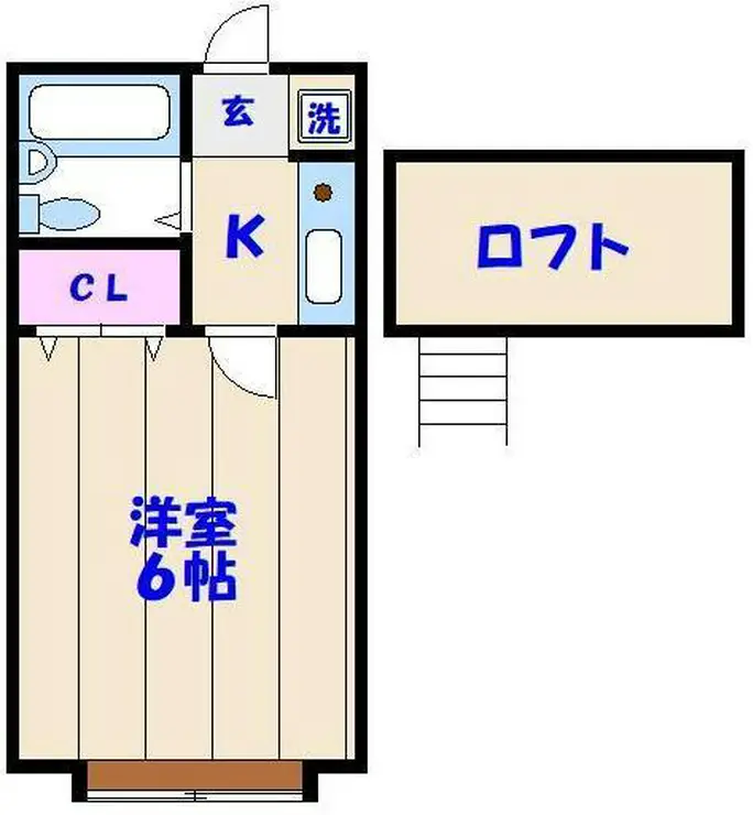 ローズアパートR52番館 1階階 間取り