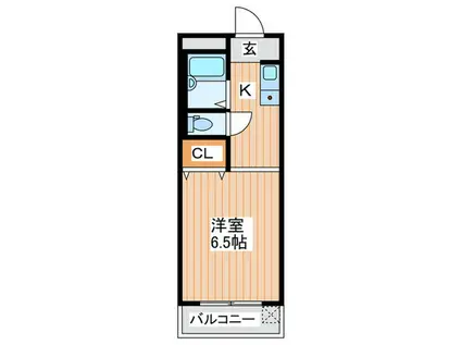ミタカハイツ池田(1K/3階)の間取り写真