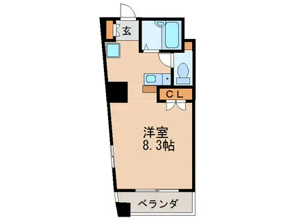 ドール新栄(ワンルーム/4階)の間取り写真