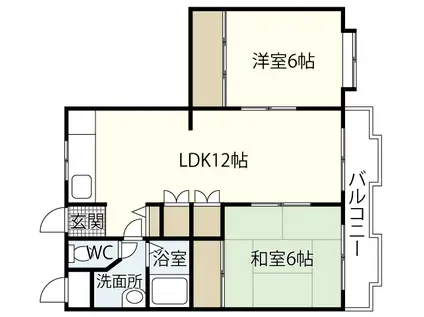 テントハウス山崎(2LDK/2階)の間取り写真