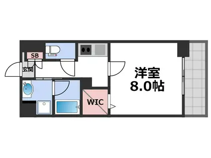グランパシフィック田島LUXE(1K/6階)の間取り写真