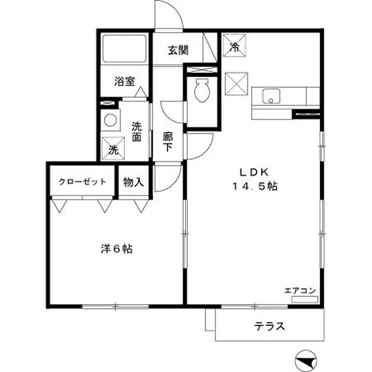 アネックスセキセン弐番館 1階階 間取り