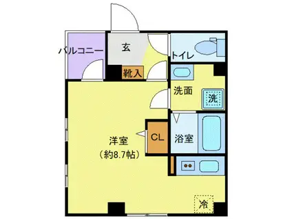 レピュア大島レジデンス(ワンルーム/3階)の間取り写真
