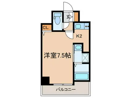 MJC神戸ブレイヴ(1K/3階)の間取り写真