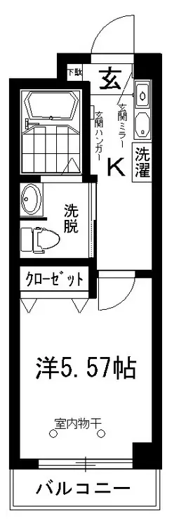 ジュネスカシマダ 1階階 間取り