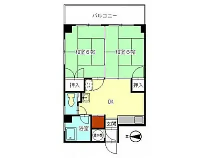 ライブオーク幟町(1LDK/10階)の間取り写真