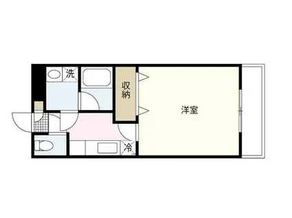 サンステージ南方(1K/1階)の間取り写真