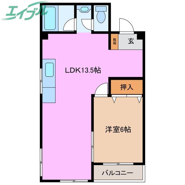 パークテラス城北(1LDK/7階)の間取り写真