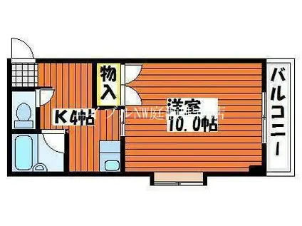 リーガ II(1K/3階)の間取り写真