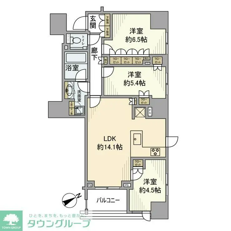 ブランズ日本橋茅場町 9階階 間取り
