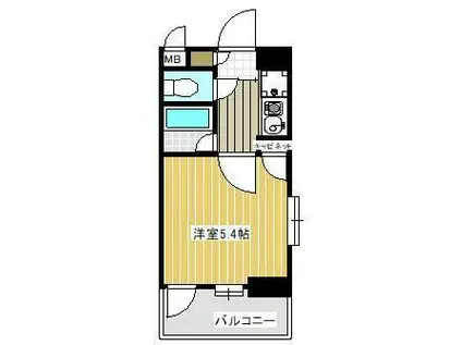 ヴィラマリア(1K/11階)の間取り写真