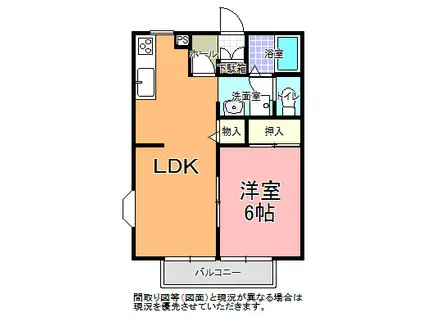 グッド・ビレッジ D棟(1LDK/1階)の間取り写真