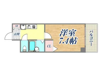 ファインコート北町(1K/5階)の間取り写真