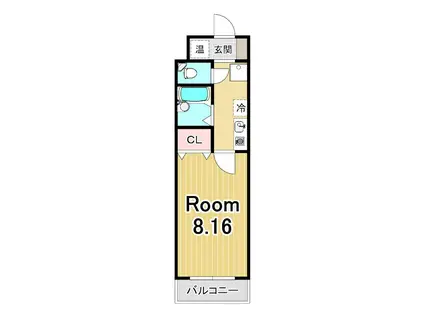 メゾン・ド・ムラジⅡ(1K/2階)の間取り写真