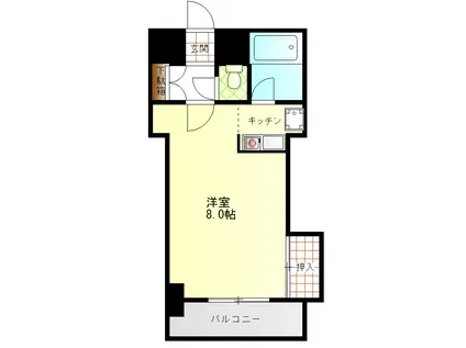 ベルソーレ山形(1K/6階)の間取り写真