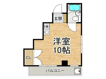 NOBSUN海岸通(ワンルーム/4階)の間取り写真