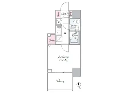 LOG浅草CLASSIC(1K/5階)の間取り写真