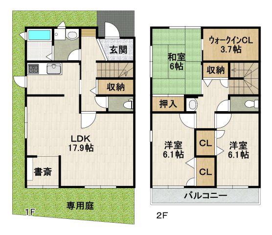 セントポーリア鴻池(3SLDK/1階)の間取り写真