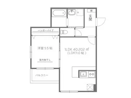 LA VIE CHOUCHOU 大町(1LDK/3階)の間取り写真