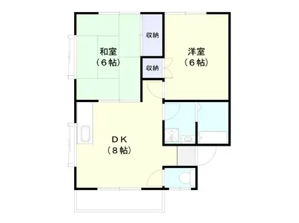 グレース茂原I(2DK/1階)の間取り写真