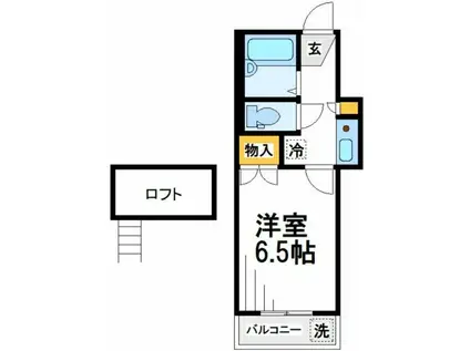 リッチモンド太田南(1K/2階)の間取り写真