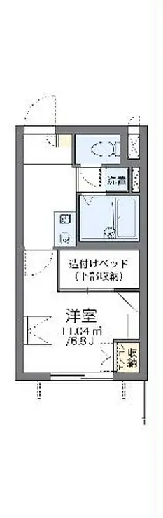 レオパレスハーナ 3階階 間取り