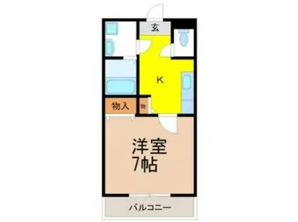 エスポワール井田(1K/2階)の間取り写真