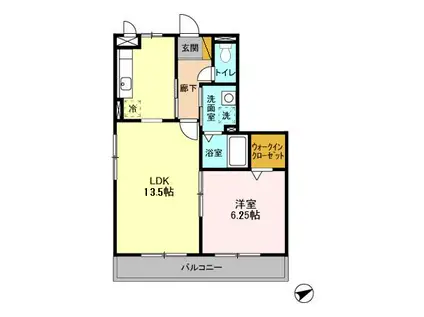ボナール07(1LDK/2階)の間取り写真
