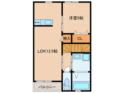 REXEII(1LDK/1階)の間取り写真