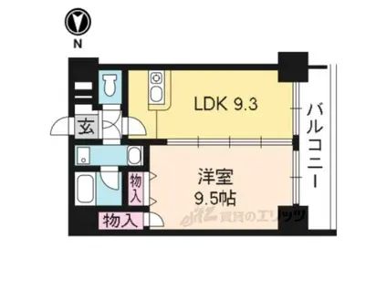ライラックス(1LDK/6階)の間取り写真