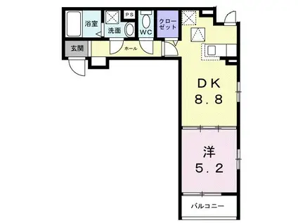 グラン フォーラム(1LDK/1階)の間取り写真