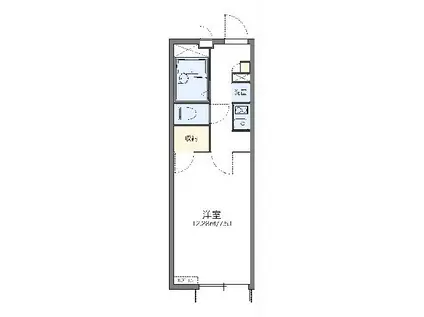 レオパレスNEXT DOOR(1K/2階)の間取り写真