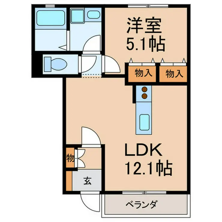 サンスルガC 1階階 間取り