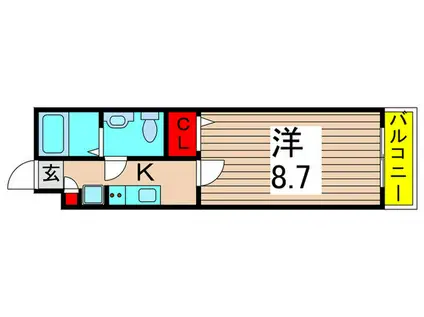アーバハイツ扇大橋(1K/1階)の間取り写真