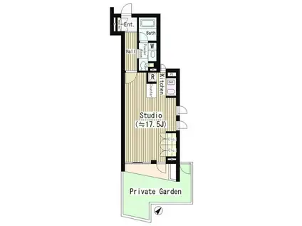 ル・シヤージュ神宮前(ワンルーム/1階)の間取り写真